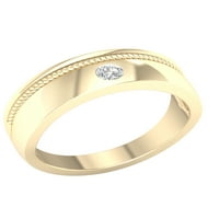 Muški prsten od dijamanta od 1 6 karata od žutog zlata od 10 karata