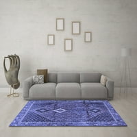 Tradicionalne prostirke za sobe s kvadratnim presjekom perzijske plave boje, kvadrat 4'.