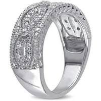 Carat T.W. Dijamantni sterling srebro beskonačno dizajn modni prsten