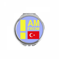 Ja sam iz Turske, moderno ručno kompaktno Art Deco ogledalo, okruglo prijenosno Džepno staklo