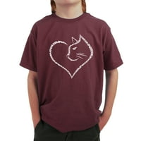 Mačje srce - majica s natpisom Za dječake