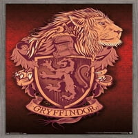 Čarobni svijet: Hari Potter - zidni plakat s grbom Griffindora u obliku lava, 14.725 22.375