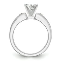 0,06CT. CZ Solid Real 14k Peg White Gold Set zaručnički prsten