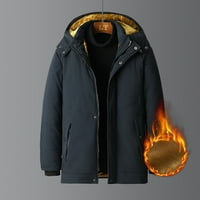 Muška zimska Plišana jakna s jednobojnim džepom odvojiva kapuljača dugi rukav džep s patentnim zatvaračem Muška