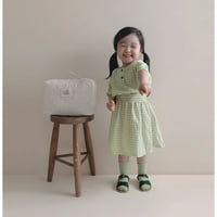 pepermint zelene haljine za djevojčice s cvjetnim uzorkom, dječja čipkasta haljina s otvorenim leđima od tila,