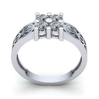 0,75carat okrugli rez dijamant muški stilski obljetnički zaručnički prsten Čvrsto 10K ruža, bijelo ili žuto zlato