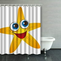 Ljetna izolirana ikona zvijezde ribe dizajn zavjesa za tuširanje zavjesa za kupaonicu