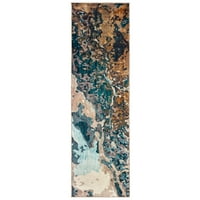 Eloisa suvremena apstraktna tepiha za trkače, plavo zlato 2, 2 '8'