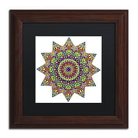 Zaštitni znak likovna umjetnost Pjenušavi sunčani dan Mandala Canvas Art by Kathy G. Ahrens, crna mat, drveni