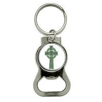 Keltski Christian Cross - Irska Irska Škotska Škotska - Zelena bijela okrugla otvarač za otvarač za bočice