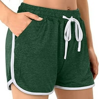 Lulshou kratke hlače za žene, visoki struk za vježbanje joge hlače žene zavoj Elastični struk povremene kratke