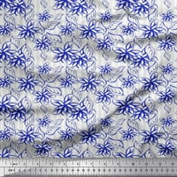 Tkanina za šivanje od pamučne tkanine u prugama, s lišćem i cvjetnim umjetničkim printom širine dvorišta