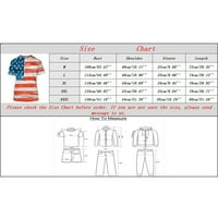 Muške majice s američkom zastavom, majice kratkih rukava, ljetne majice kratkih rukava, plave;