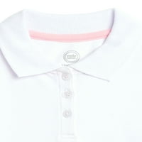 Wonder Nation Girls School Uniforma Polo košulja s dugim rukavima, 4-pack, veličine 4-18
