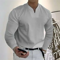 Casual bluze prodajni zazor muškaraca casual majica solidna dugih rukava s puloverom bluza bluze sive boje sive