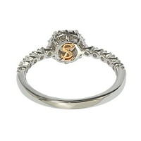 Minijaturni vjenčani prsten od srebra sa smeđim kubičnim cirkonijem