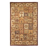 Klasični cvjetni tepih od vune s geometrijskim oblikom, multi, kvadrat 6' 6'