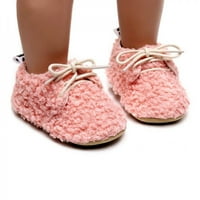 Hazel Tech Tech Winter Djeca Kratke čizme Child Plus baršunasti meki potplati čipkaste pamučne cipele za dojenčad