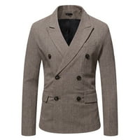 Zodggu dvostruko odijelo jakna Blazer za muškarce dugih rukava TUXEDO SLIM FIT SINT SPORTSKI POSLOVNI POSLOVNI
