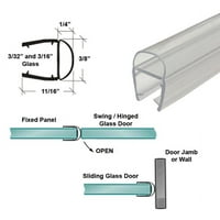 Gordon Glass® Universal Clear Polycarbonat U-kanal s mekim brtvom od vinilne žarulje za 3 32