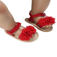 sandale za djevojčice, ukrašene cvijećem, prozračne cipele s mekim potplatom za fotografiranje na zabavama