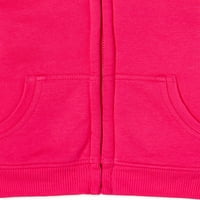 Wonder Nation Baby and Toddler Girl Sherpa obložena zip hoodie, veličine 12m-5T