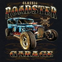 Tee Hunt Classic Roadster Garage majica Vintage Hot Route Route Muscle Car Mun's Tee, Green, 3x Veliki