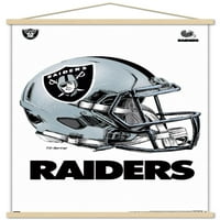 Las Vegas Raiders - plakat s kapaljkom s drvenim magnetskim okvirom, 22.375 34