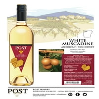 Post vinarija Bijelo muskadine bijelo vino, Arkansas, ML staklena boca