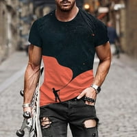 Muške košulje za čišćenje dugih rukava muški modni ljetni dekolte majice 3D uzorak za ispis kratki rukavac
