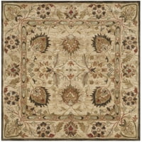 Tradicionalni cvjetni tepih od vune, Bež, 8'3 11'