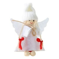 Privjesak za božićno drvce Kućni božićni ukras Slatka drvena vunena lutka Bijela kao što je prikazano - Poklon