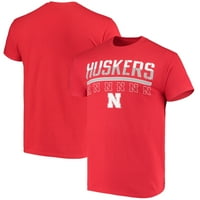 Muški grimizni Nebraska Huskers obloženi majica