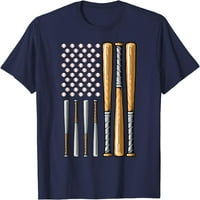 Retro bejzbol američka zastava - majica vintage bejzbol zastave