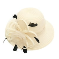 Mnjin bejzbolske kape za žensku kapu za kapu fascinator za mladenke čajanke za vjenčanje šešir za zimu bež