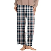 Camo Joggers Harem hlače ženske klasične karirane hlače s elastičnim strukom i bočnim džepovima casual kućne hlače