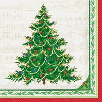 Klasične papirnate salvete za doručak božićno drvce, 6,5 inča, 16 karata
