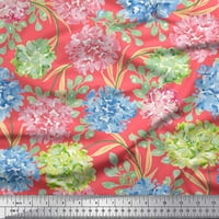 Soimoi satenski svilena tkanina lišće i divlji cvjetni dekor tkanina tiskano dvorište široko
