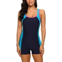 Kupaći kostim Ženski kupaći kostimi u boji Blok Trening Sports Racerback kupaći kostim za kupaće kostim za plažu