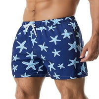 Muške hlače za plažu u donjem Rubniku s printom lišća kupaći kostim srednjeg struka nautički kupaći kostim Ležerne