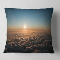 DesignArt zalazak sunca iznad tamnih oblaka - preveliki jastuk za bacanje plaže - 16x16