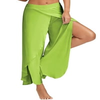 ; Ženske joga hlače širokih nogavica asimetrične opuštene sportske tajice Plus size