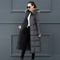 Ženske jakne Plus-size vanjska odjeća kaputi s kapuljačom A-Line duge jakne s pamučnom podstavom i džepom