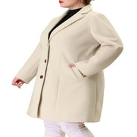 Jedinstveni prijedlozi, Ženski kaputi plus veličine, elegantni jednoredni kaput s rebrastim reverom