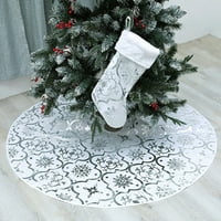 Komplet suknje za božićno drvce od atraktivnog poliestera s prekrasnim uzorkom pahuljica tepih za božićno drvce