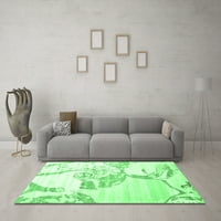 Moderni tepisi za sobe u obliku okruglog oblika u apstraktnom uzorku smaragdno zelene boje, promjera 8 inča