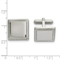 Dragulji od nehrđajućeg čelika polirane kvadratne manžete