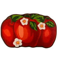 Sweet Apple Tiskan prostirki za prostirku otporan na klizanje, crveno-smeđa