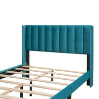 Područje za odlaganje pune veličine, tapecirani okvir platforme s uzglavljem i velikom ladicom, drveni okvir kreveta