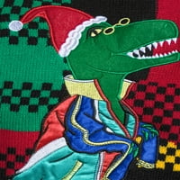 Vrijeme za odmor muški dino ružni božićni džemper